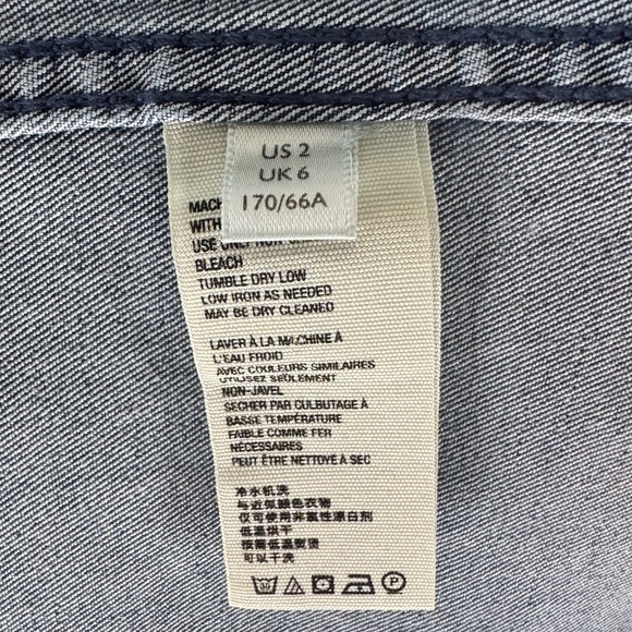 FREE PEOPLE Denim Mini Skirt Faded Indigo Size 2 - Picture 9 of 11